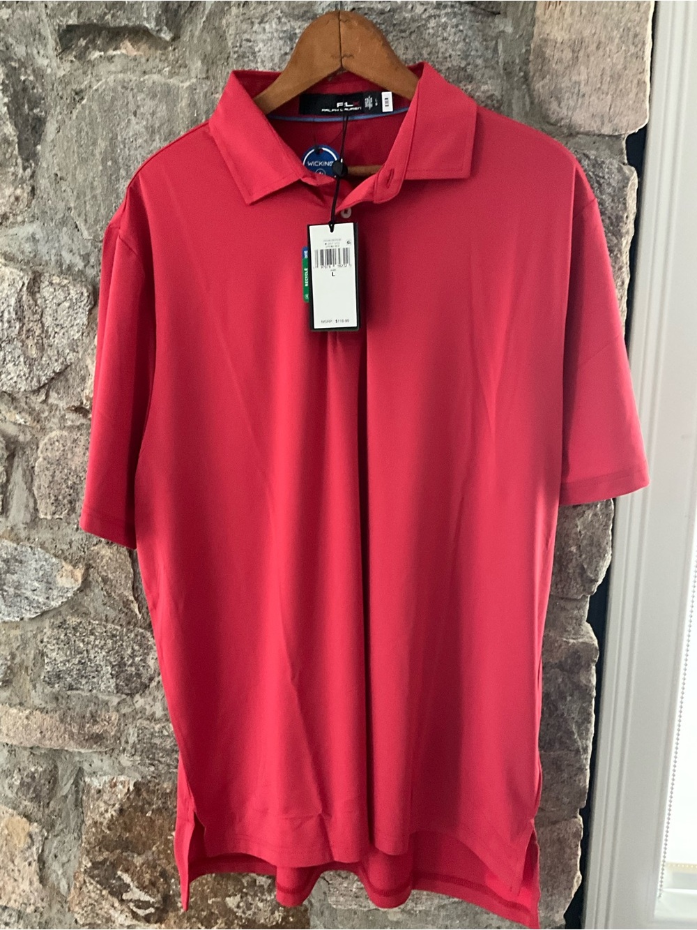 RLX Ralph Lauren Men’s Polo in Coral